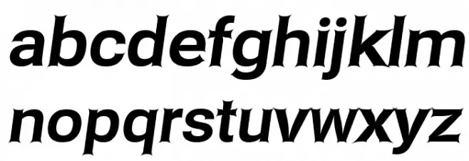 Asimov Edge Wide Italic फ़ॉन्ट लोअरकेस