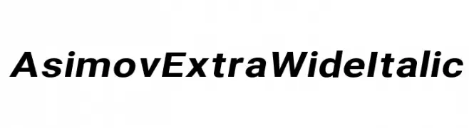 Asimov Extra Wide Italic 