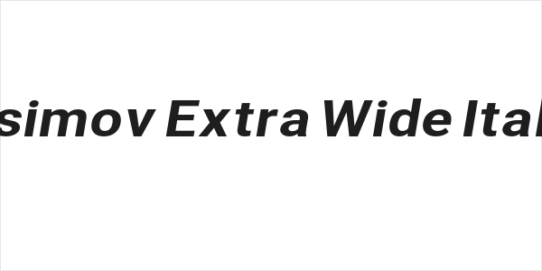 Asimov Extra Wide Italic Logo