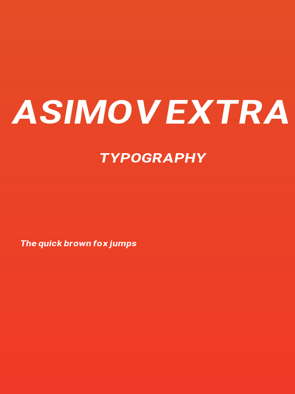 Asimov Extra Wide Italic Poster