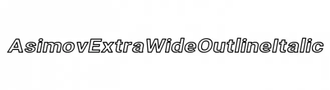 Asimov Extra Wide Outline Italic  Frei Schriftart Herunterladen
