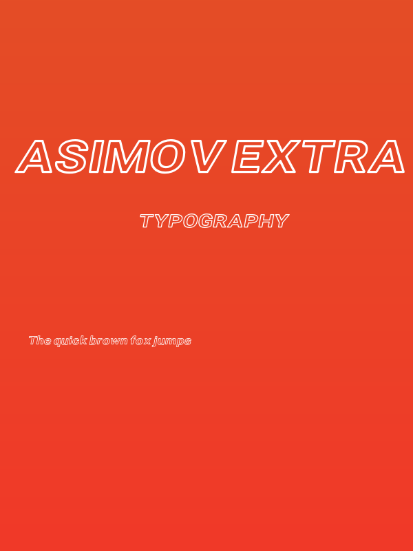 Asimov Extra Wide Outline Italic Poster