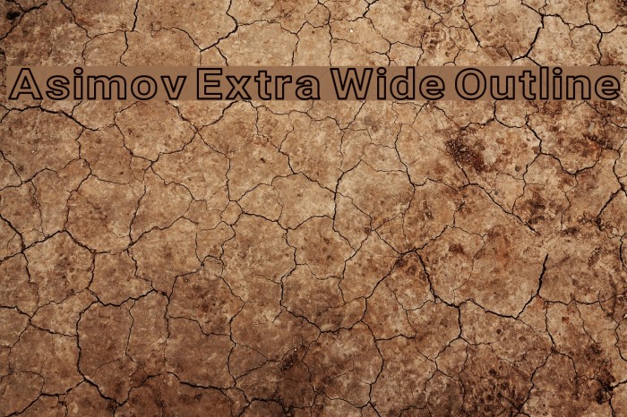 Asimov Extra Wide Outline Font examples