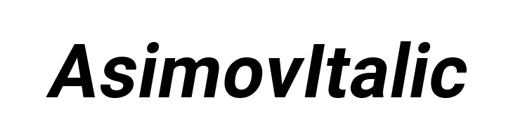 Asimov Italic Font