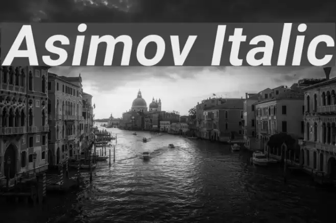 Asimov Italic Font examples