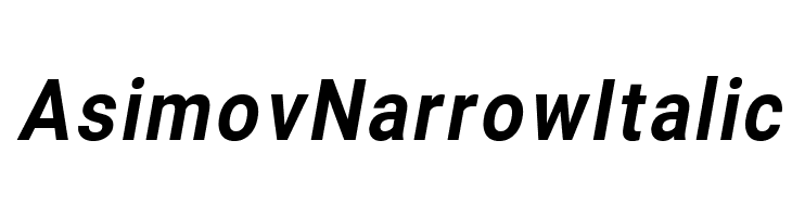 Asimov Narrow Italic Font
