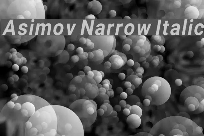 Asimov Narrow Italic Шрифта examples