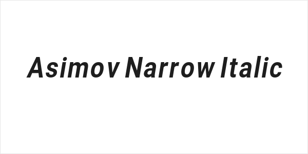 Asimov Narrow Italic Logo