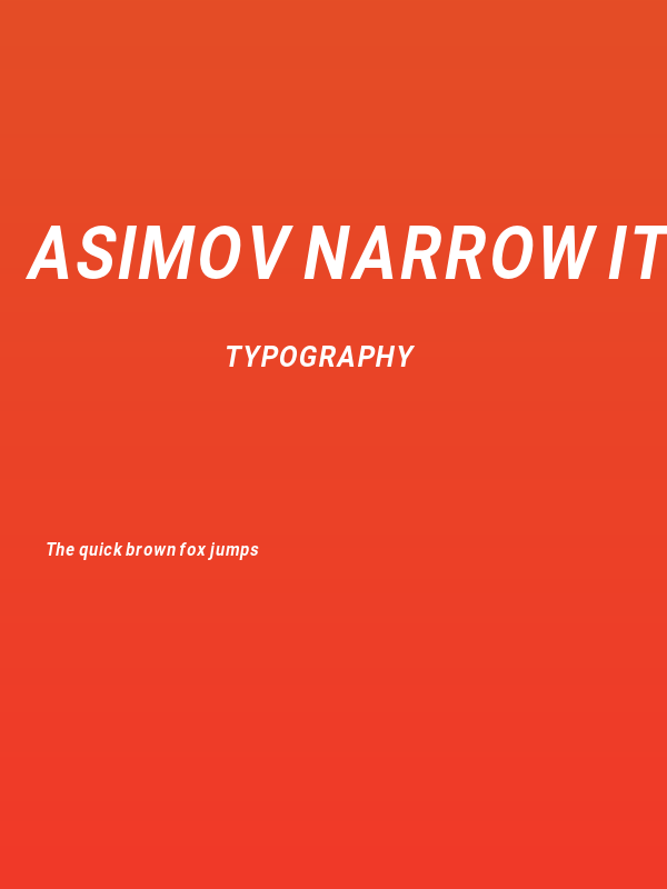 Asimov Narrow Italic Poster