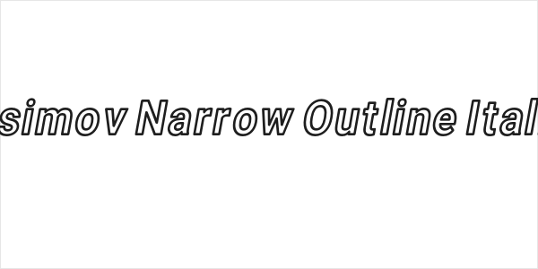 Asimov Narrow Outline Italic Logo