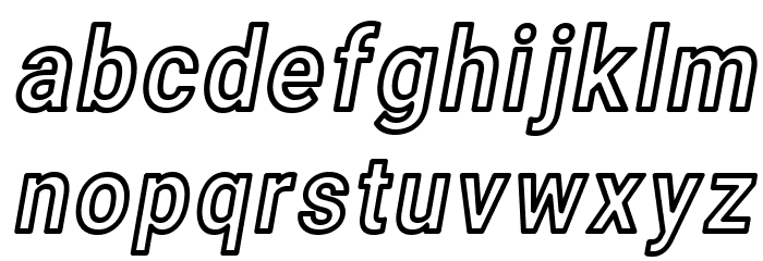 Asimov Narrow Outline Italic Font LOWERCASE