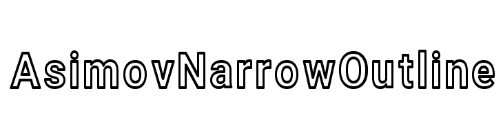 Asimov Narrow Outline  フリーフォントのダウンロード