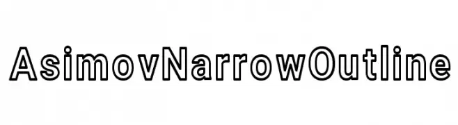 Asimov Narrow Outline  Frei Schriftart Herunterladen