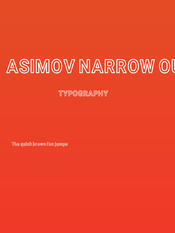 Asimov Narrow Outline Poster
