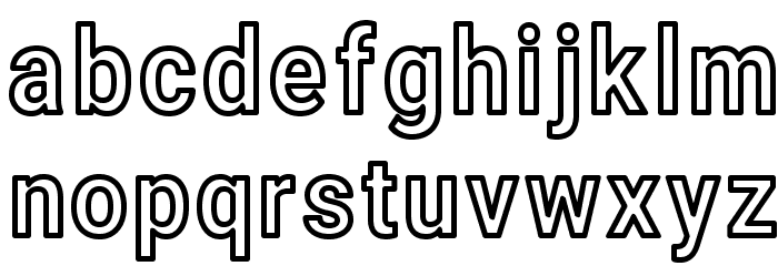Asimov Narrow Outline Font LOWERCASE