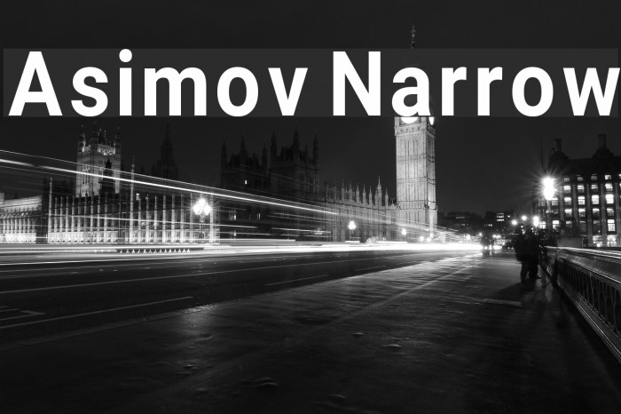 Asimov Narrow Font examples