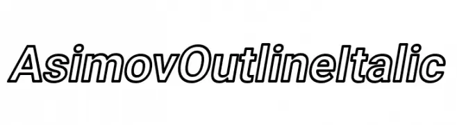 Asimov Outline Italic  Скачать бесплатные шрифты