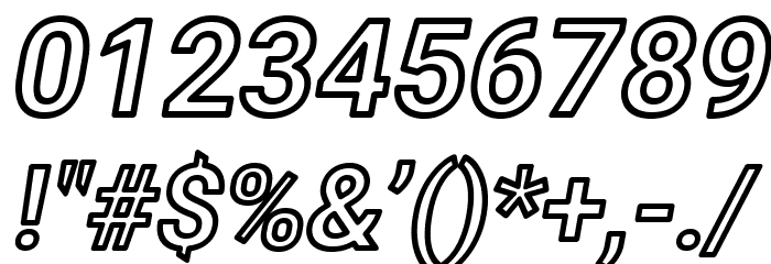 Asimov Outline Italic Font OTHER CHARS