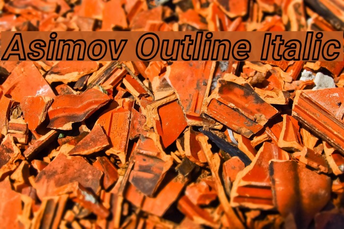 Asimov Outline Italic Font examples