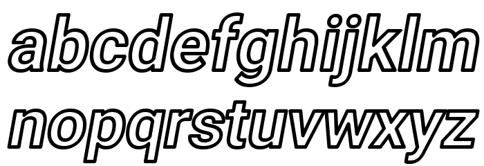 Asimov Outline Italic Font LOWERCASE