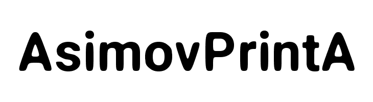 Asimov Print A Font