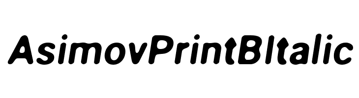 Asimov Print B Italic Font