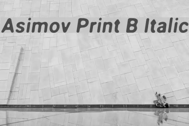 Asimov Print B Italic Fuentes examples