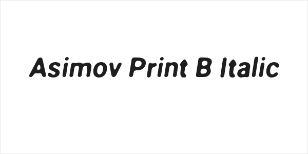 Asimov Print B Italic Logo
