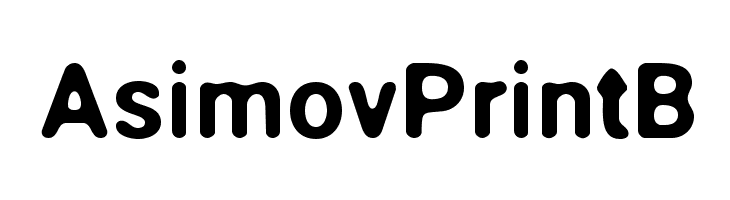 Asimov Print B Font