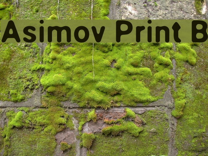 Asimov Print B Font examples