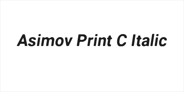 Asimov Print C Italic Logo
