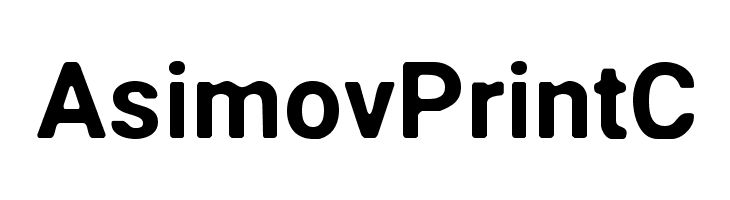 Asimov Print C Font