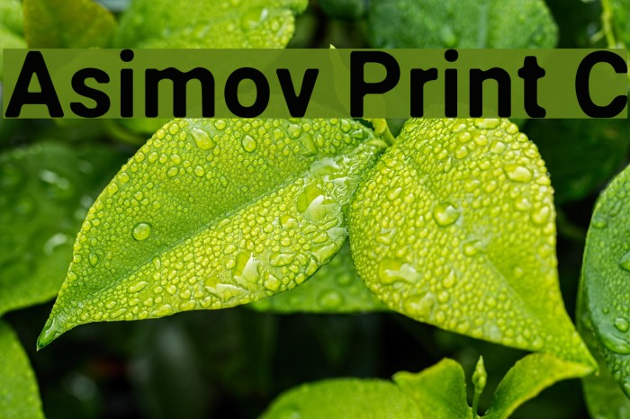 Asimov Print C Font examples