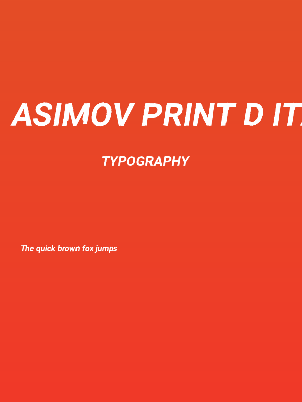 Asimov Print D Italic Poster