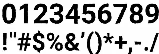 Asimov Print D Font OTHER CHARS