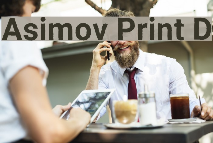 Asimov Print D Font examples