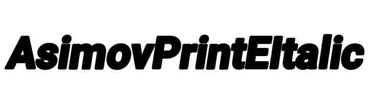 Asimov Print E Italic Font