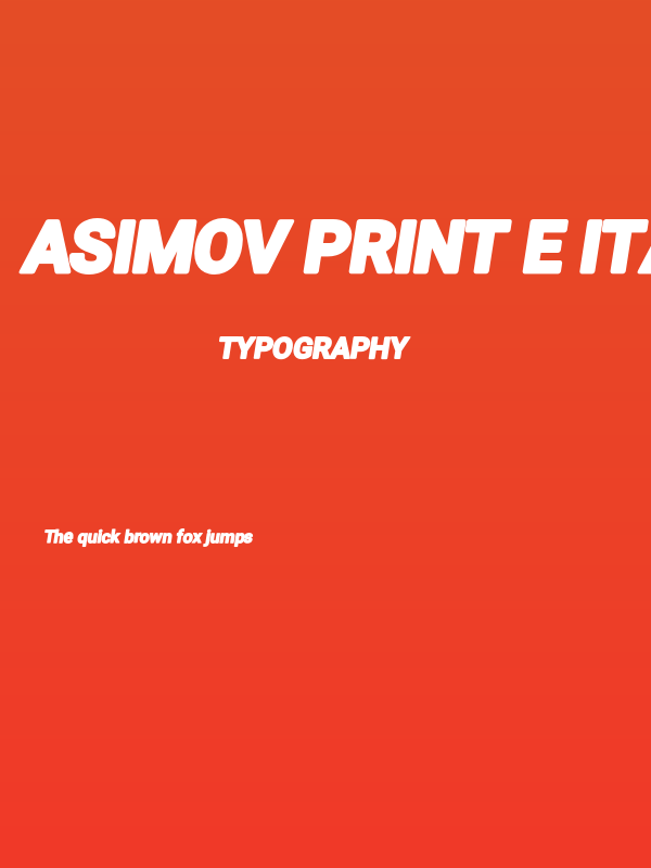 Asimov Print E Italic Poster