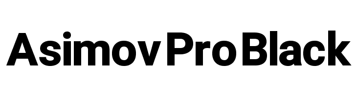 Asimov Pro Black Font
