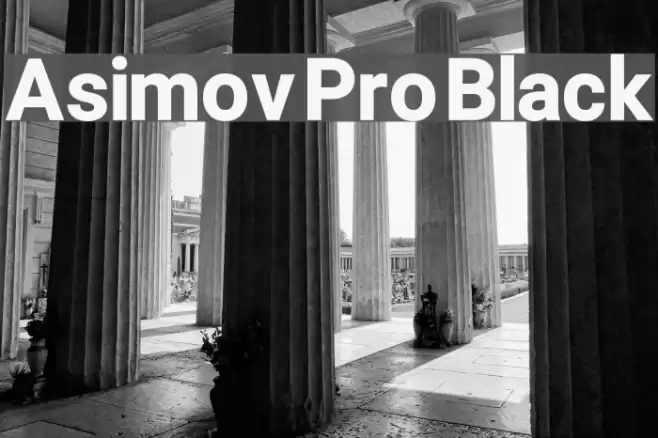 Asimov Pro Black Font examples