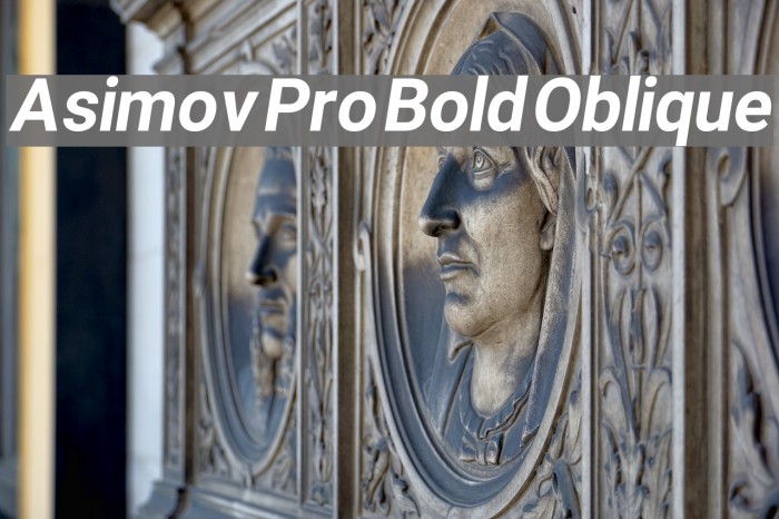 Asimov Pro Bold Oblique Font examples