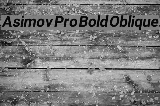 Asimov Pro Bold Oblique Font examples