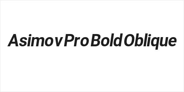 Asimov Pro Bold Oblique Logo