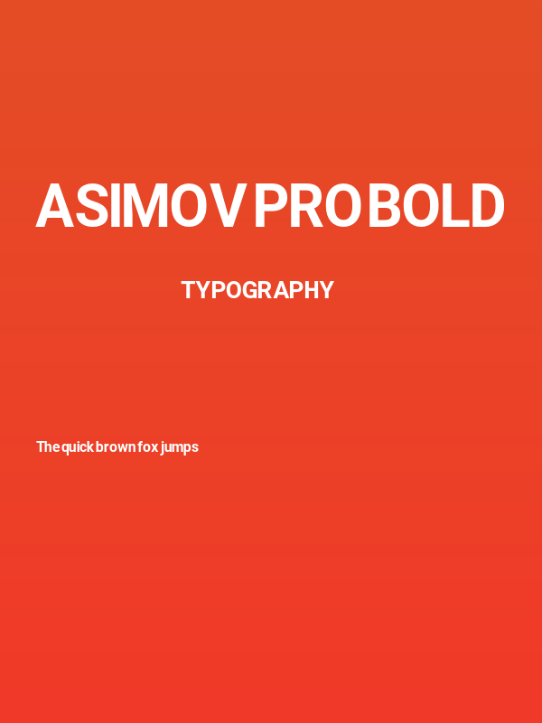 Asimov Pro Bold Poster