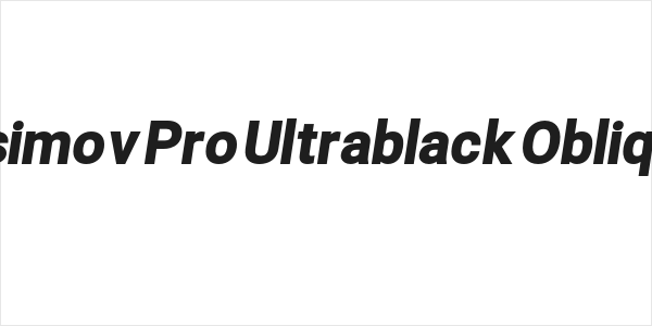 Asimov Pro Ultrablack Oblique Logo