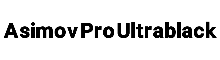 Asimov Pro Ultrablack Font