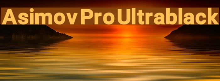 Asimov Pro Ultrablack Font examples