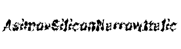Asimov Silicon Narrow Italic  免费字体下载