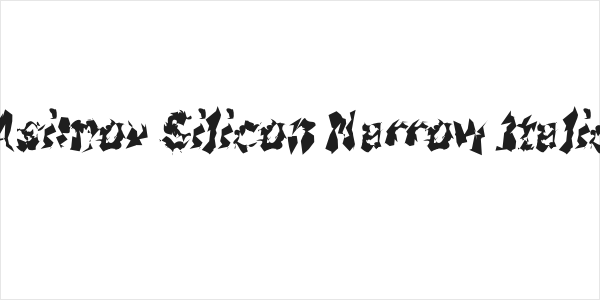 Asimov Silicon Narrow Italic Logo