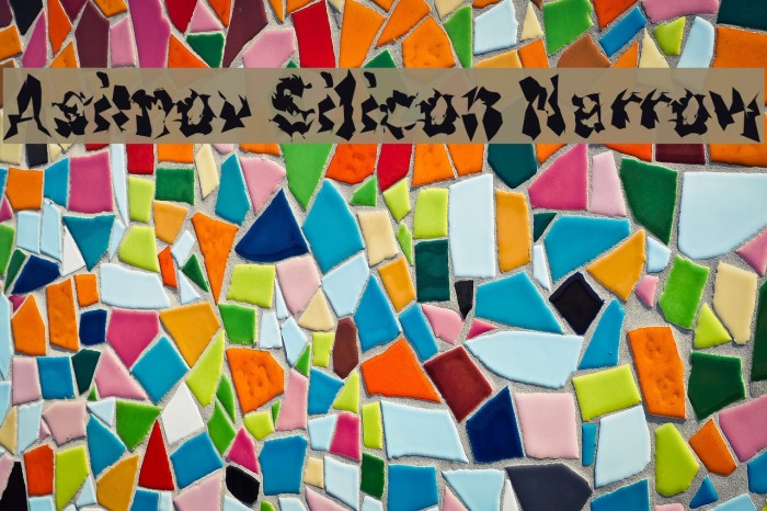 Asimov Silicon Narrow फ़ॉन्ट examples